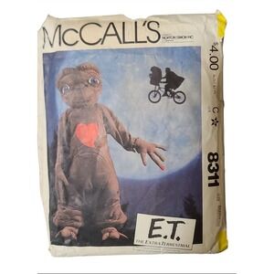 McCalls 8311 E.T. The Extra Terrestrial Costume Sewing Pattern Child Medium 8-10